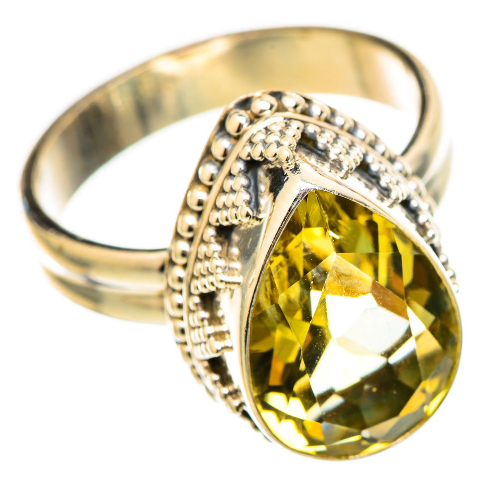 Lemon Quartz Rings handcrafted by Ana Silver Co - RING115449 - Photo 2