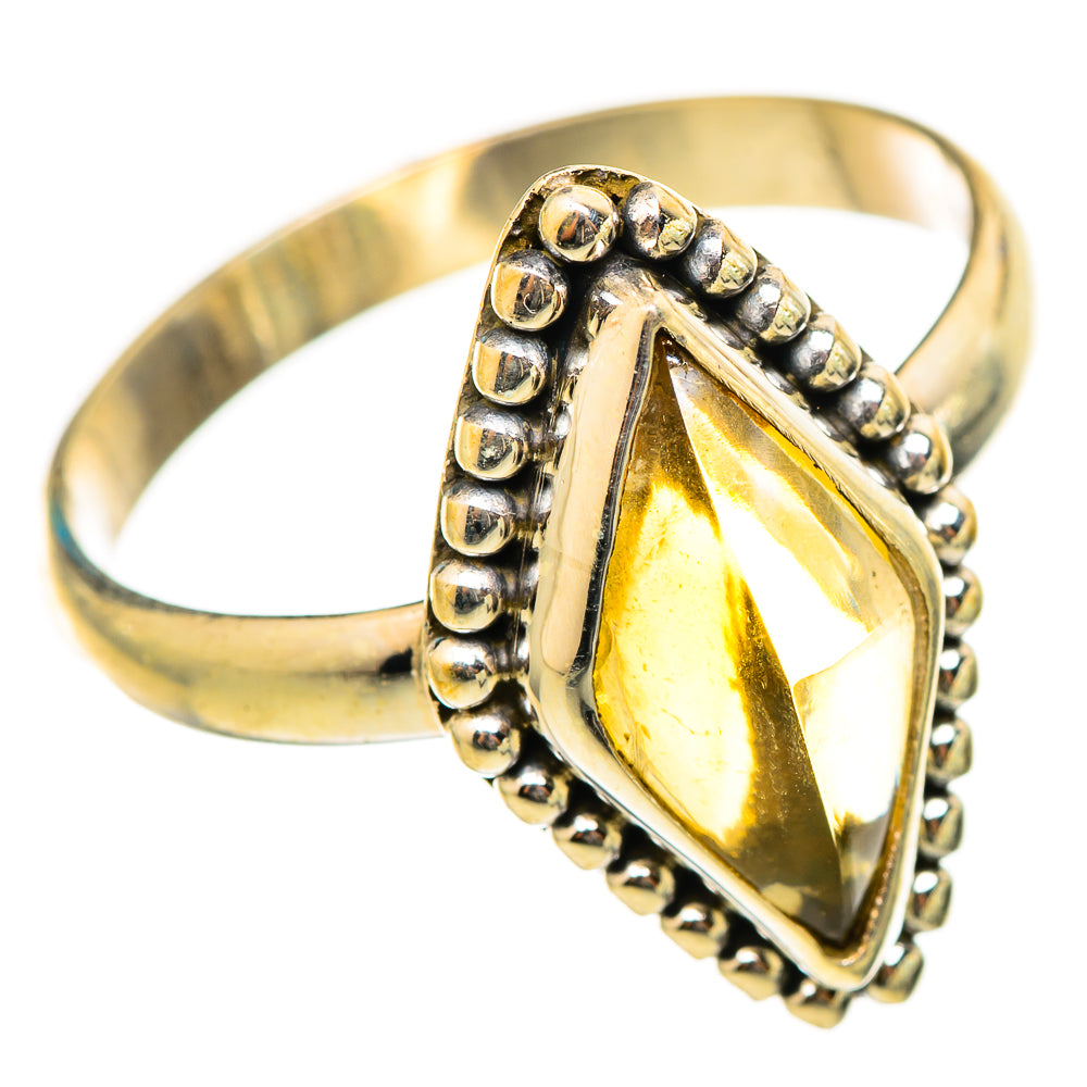 Citrine Sugarloaf Rings handcrafted by Ana Silver Co - RING115457 - Photo 2