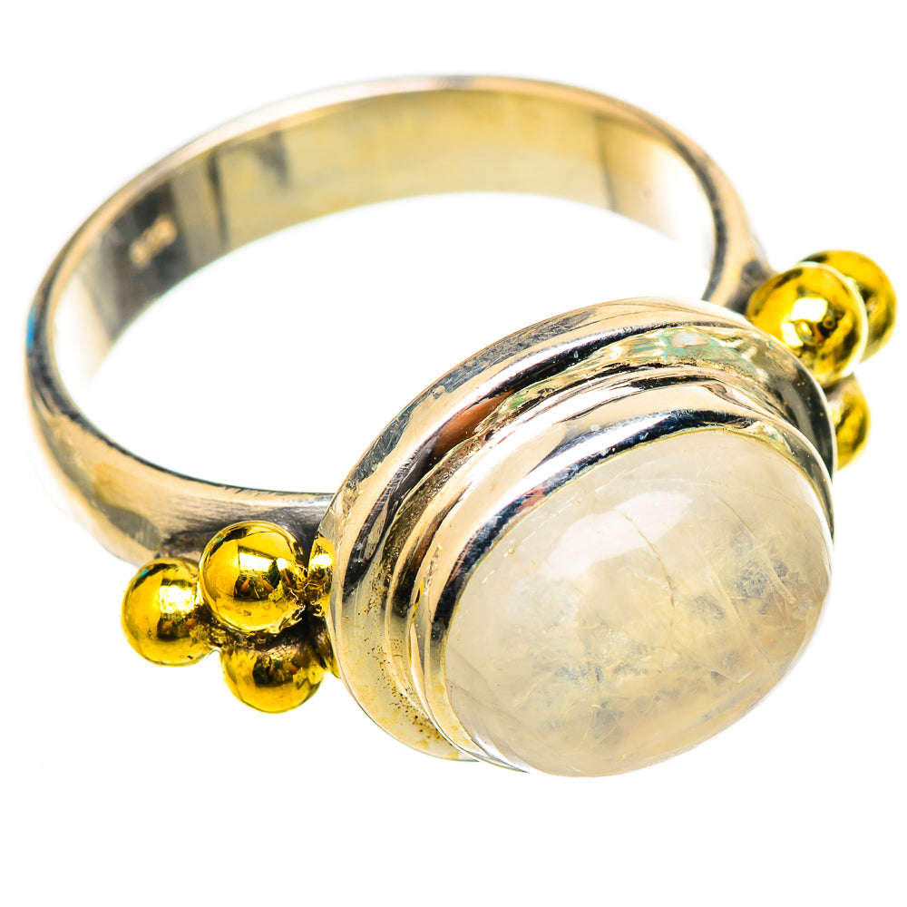 Rainbow Moonstone Rings handcrafted by Ana Silver Co - RING115466 - Photo 2