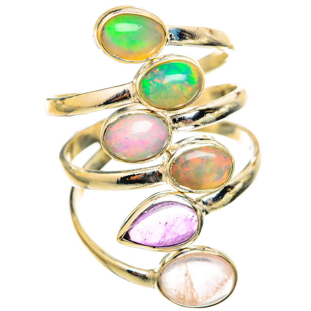 Ethiopian Opal Rings handcrafted by Ana Silver Co - RING115499 - Photo 2