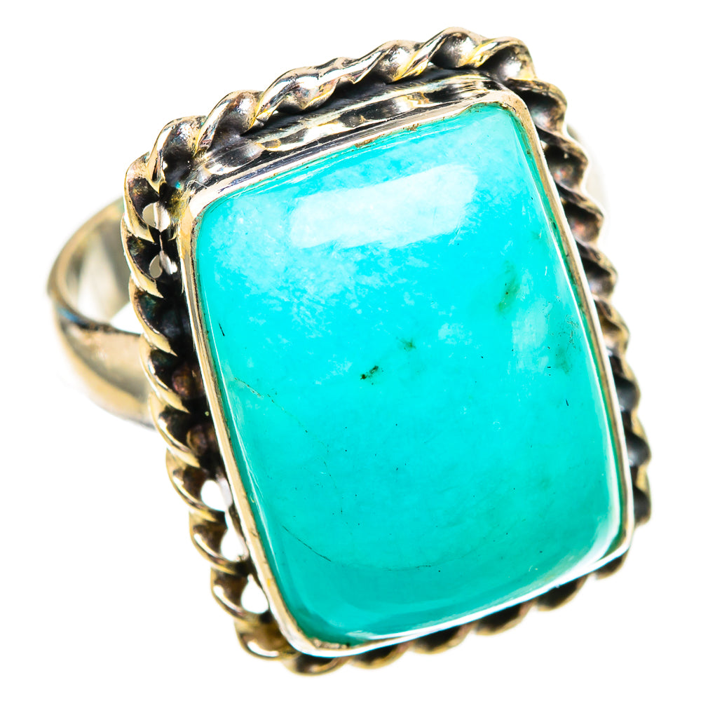 Peruvian Amazonite Rings handcrafted by Ana Silver Co - RING115597 - Photo 2