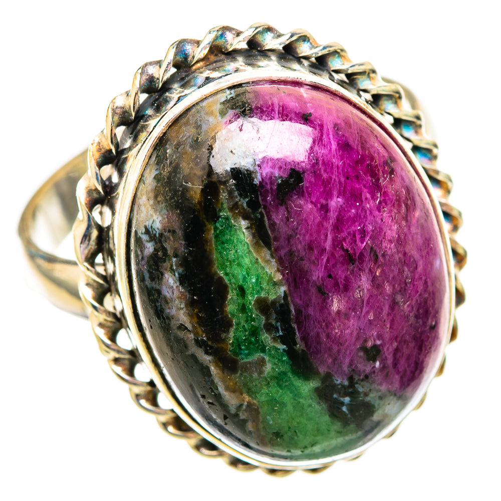 Ruby Zoisite Rings handcrafted by Ana Silver Co - RING115632 - Photo 2