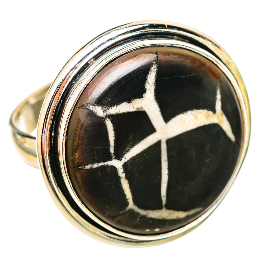 Septarian Geode Rings handcrafted by Ana Silver Co - RING115671 - Photo 2