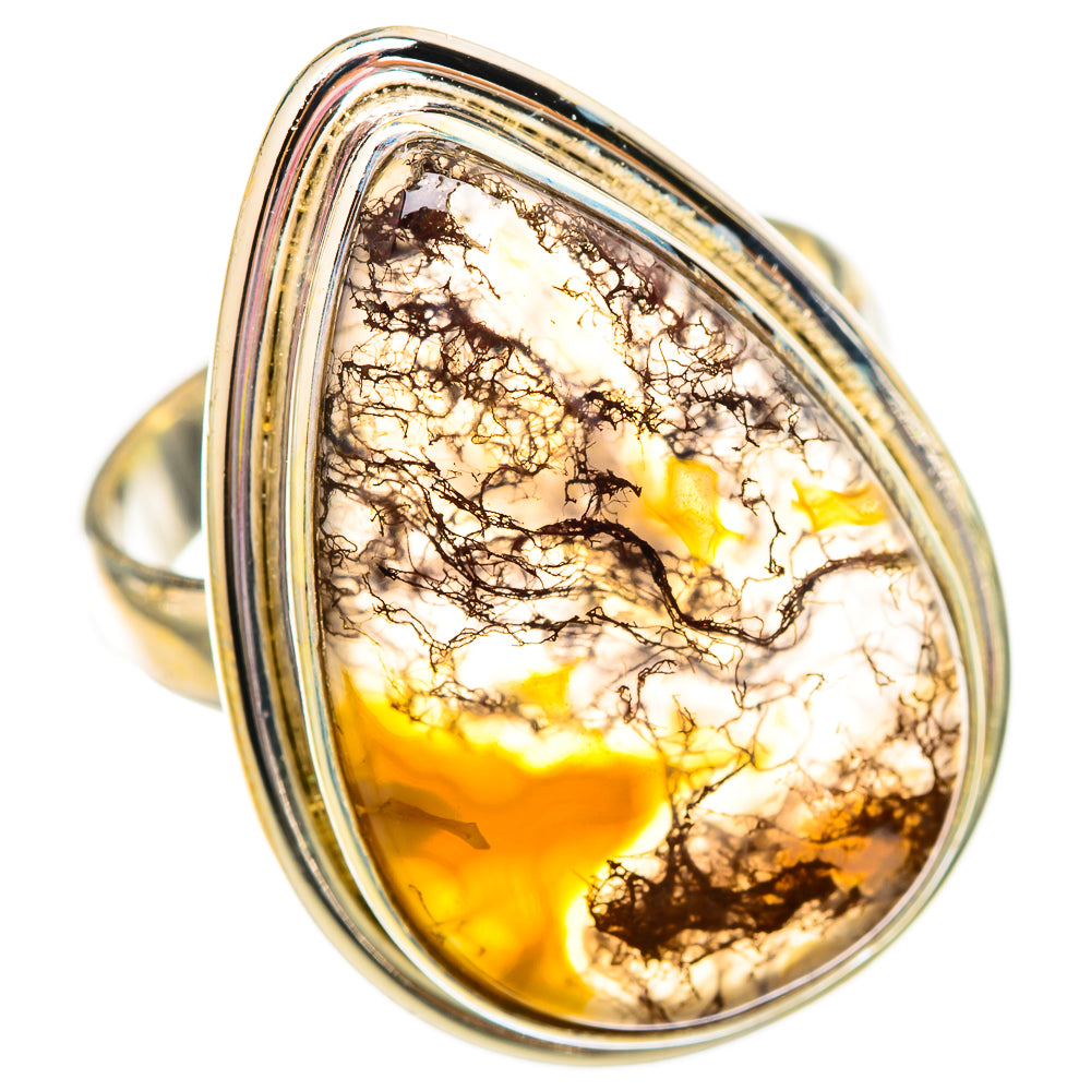 Moss Agate Rings handcrafted by Ana Silver Co - RING115681 - Photo 2