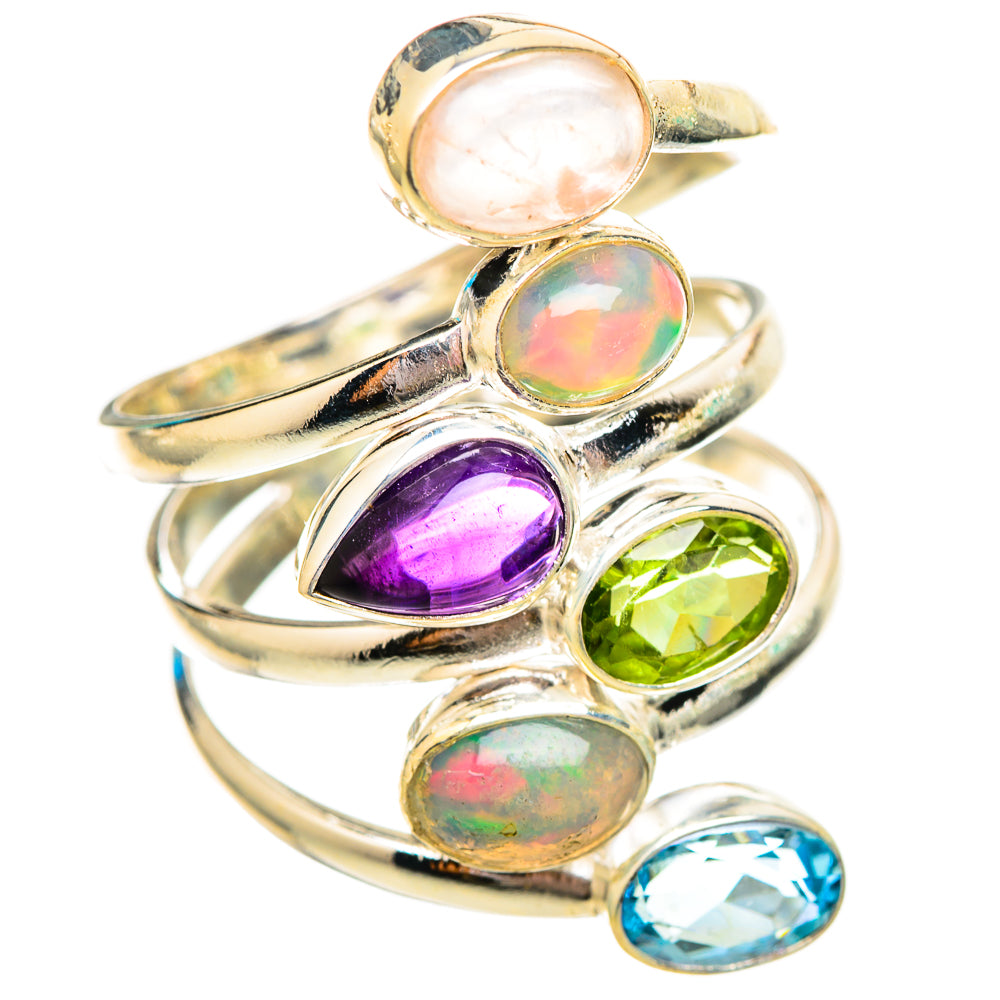 Ethiopian Opal Rings handcrafted by Ana Silver Co - RING115729 - Photo 2