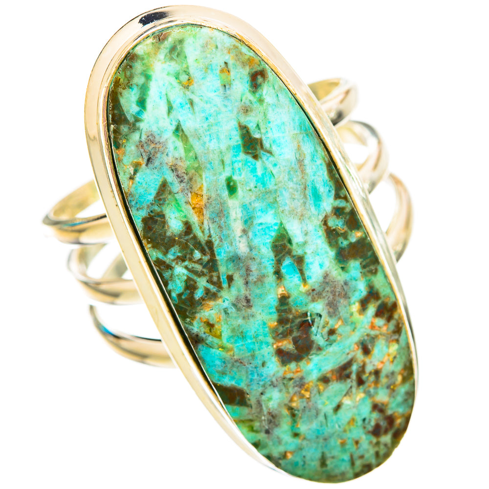 Peruvian Chrysocolla Rings handcrafted by Ana Silver Co - RING115776 - Photo 2