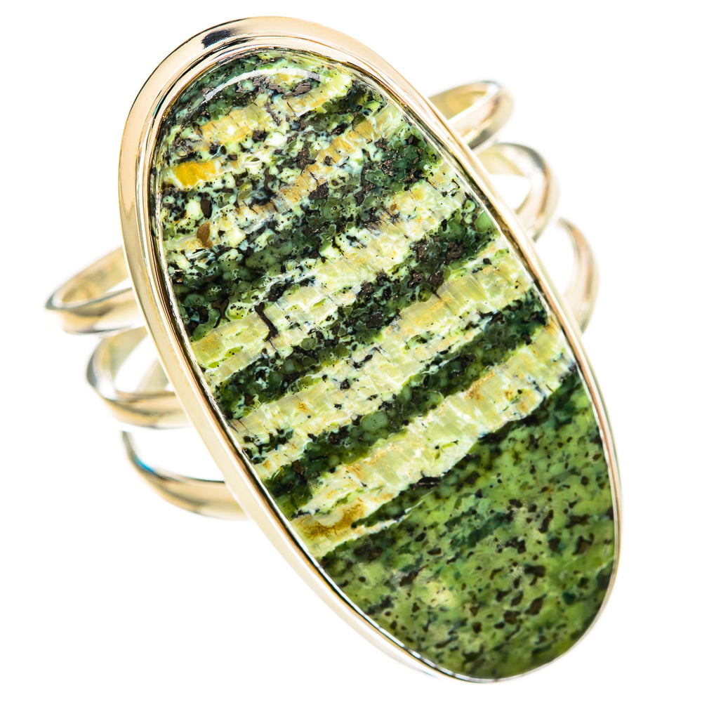 Green Swiss Opal Rings handcrafted by Ana Silver Co - RING115829 - Photo 2