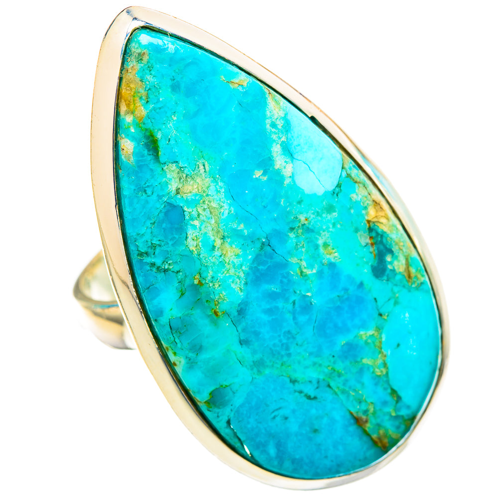 Peruvian Chrysocolla Rings handcrafted by Ana Silver Co - RING115888 - Photo 2