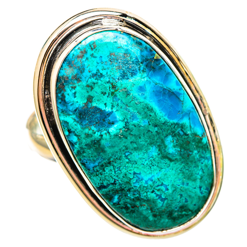 Peruvian Chrysocolla Rings handcrafted by Ana Silver Co - RING115894 - Photo 2