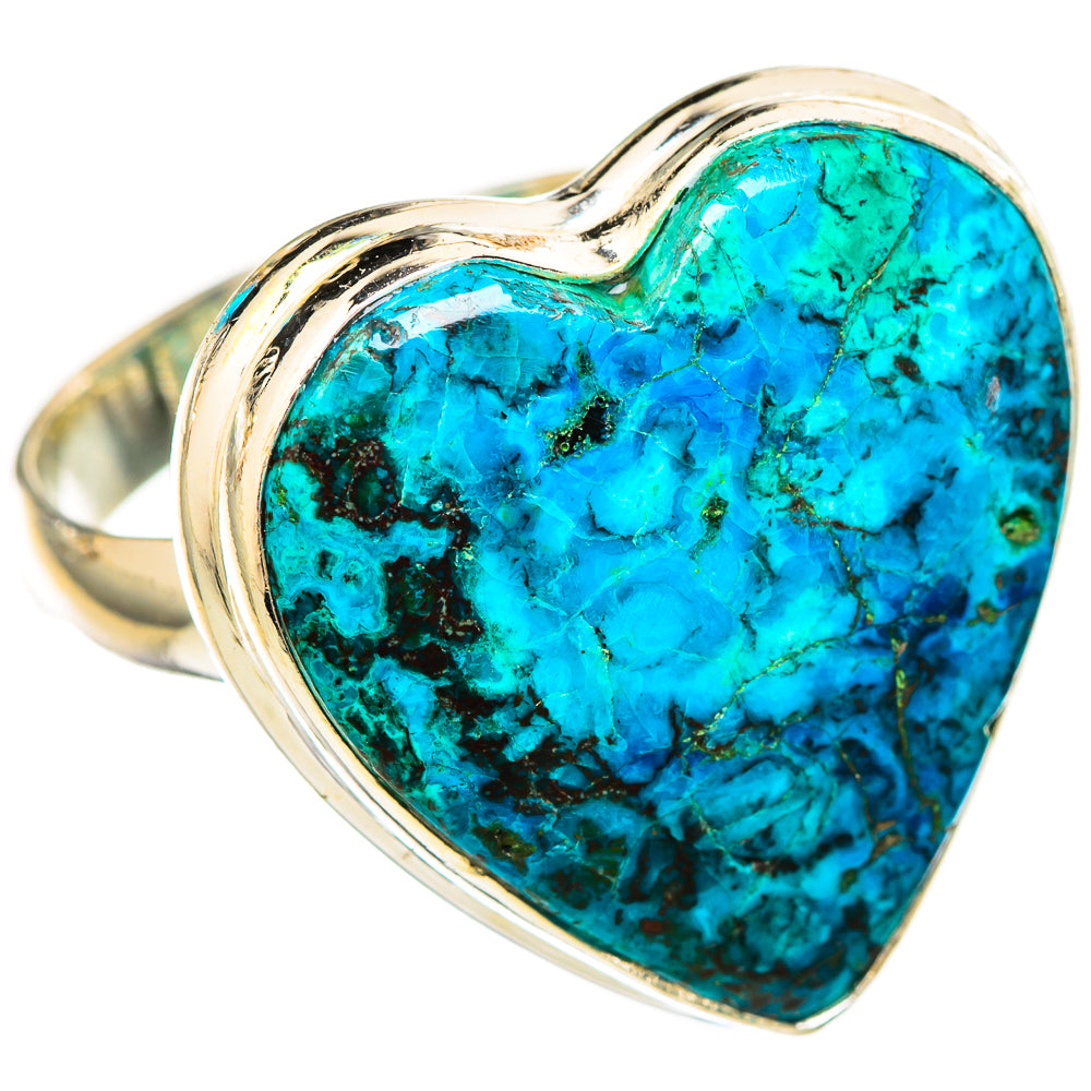 Peruvian Chrysocolla Rings handcrafted by Ana Silver Co - RING115975 - Photo 2
