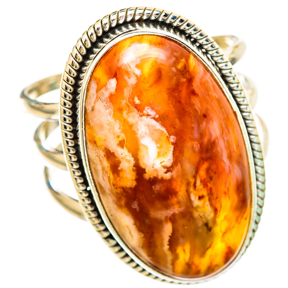 Plume Agate Rings handcrafted by Ana Silver Co - RING116098 - Photo 2