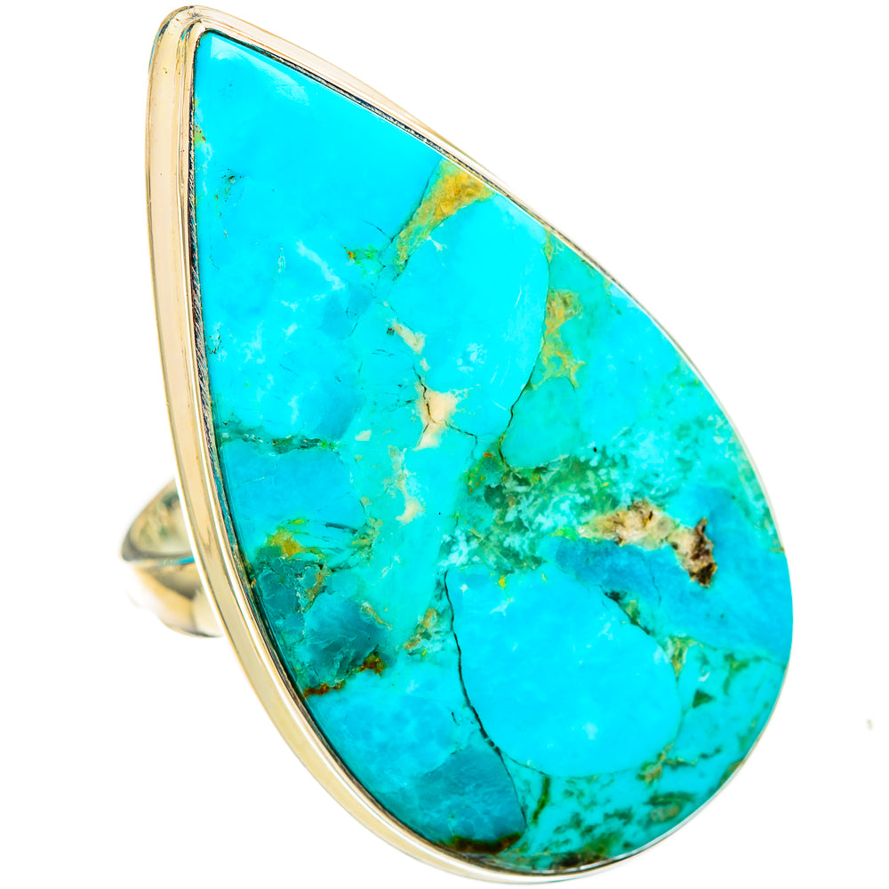 Peruvian Chrysocolla Rings handcrafted by Ana Silver Co - RING116112 - Photo 2