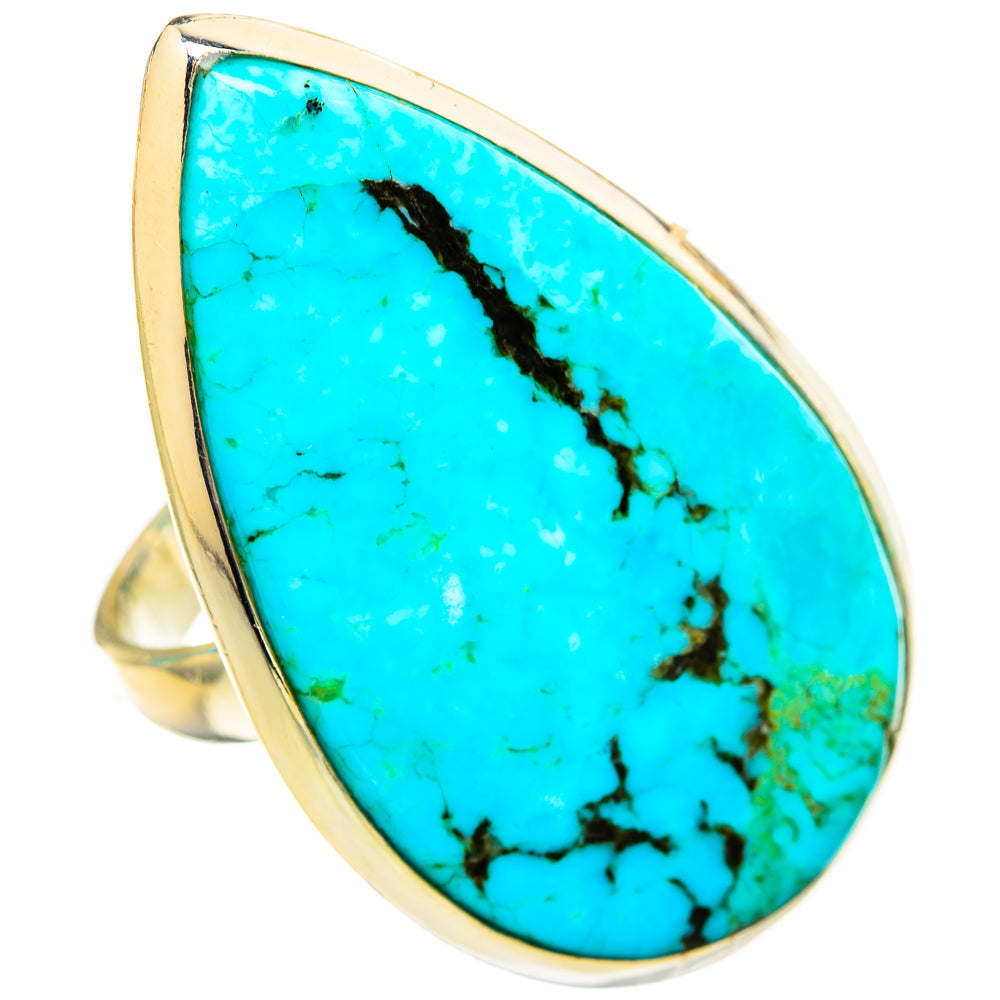 Tibetan Turquoise Rings handcrafted by Ana Silver Co - RING116163 - Photo 2