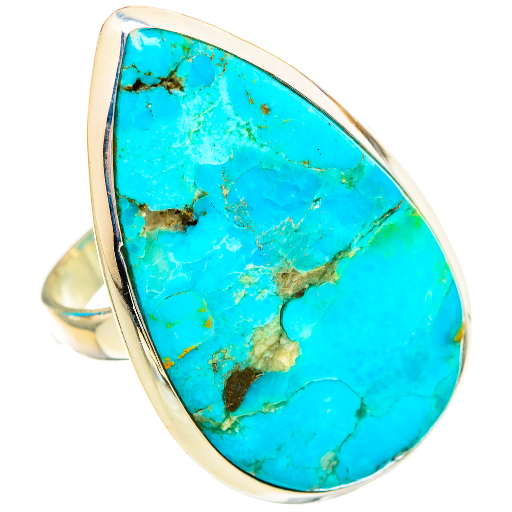 Peruvian Chrysocolla Rings handcrafted by Ana Silver Co - RING116183 - Photo 2