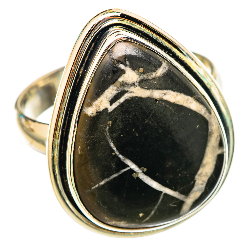 Septarian Geode Rings handcrafted by Ana Silver Co - RING116293 - Photo 2
