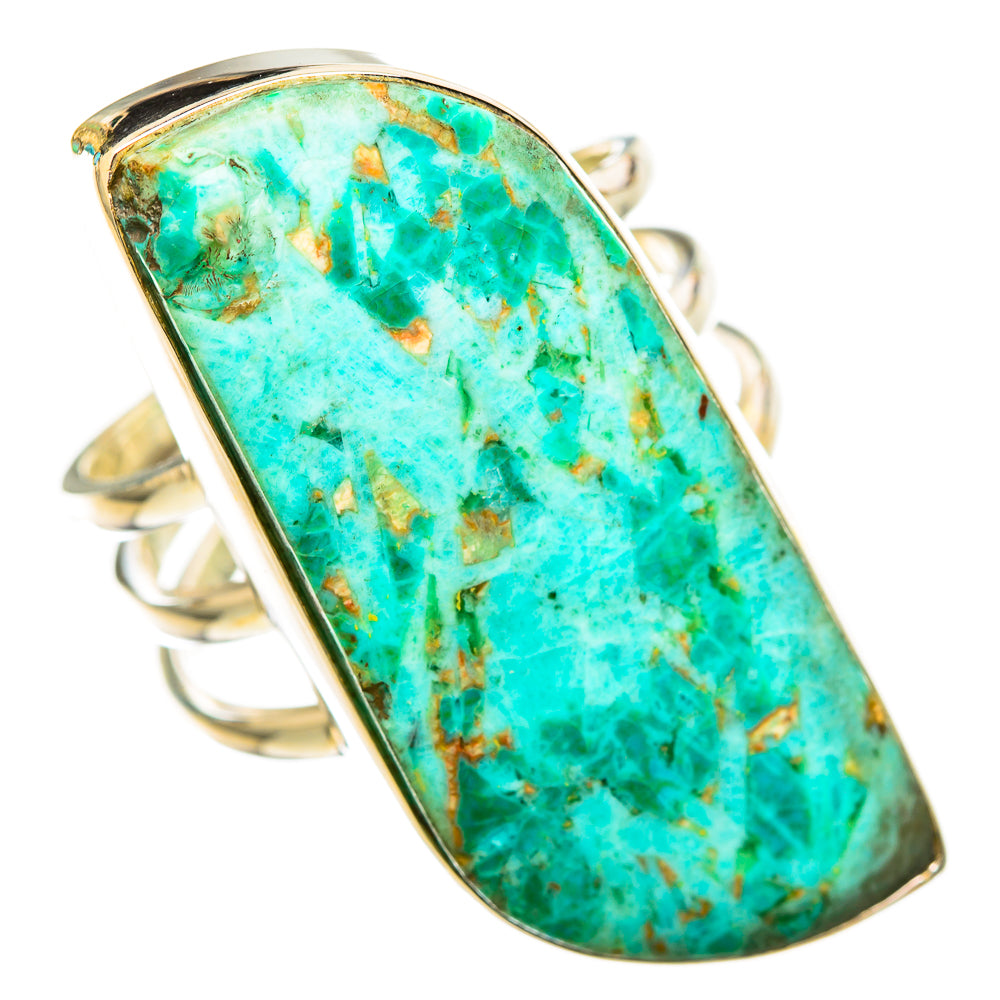 Peruvian Chrysocolla Rings handcrafted by Ana Silver Co - RING116311 - Photo 2