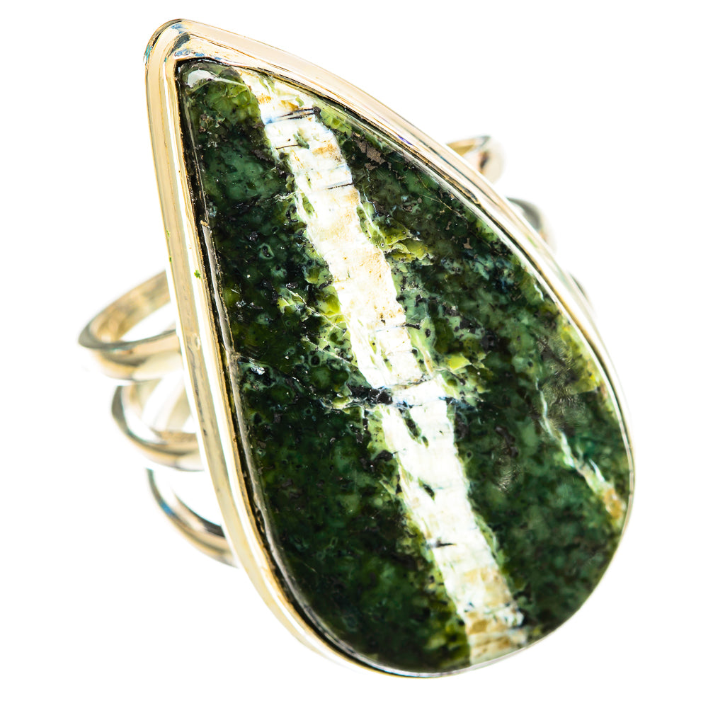 Green Swiss Opal Rings handcrafted by Ana Silver Co - RING116320 - Photo 2