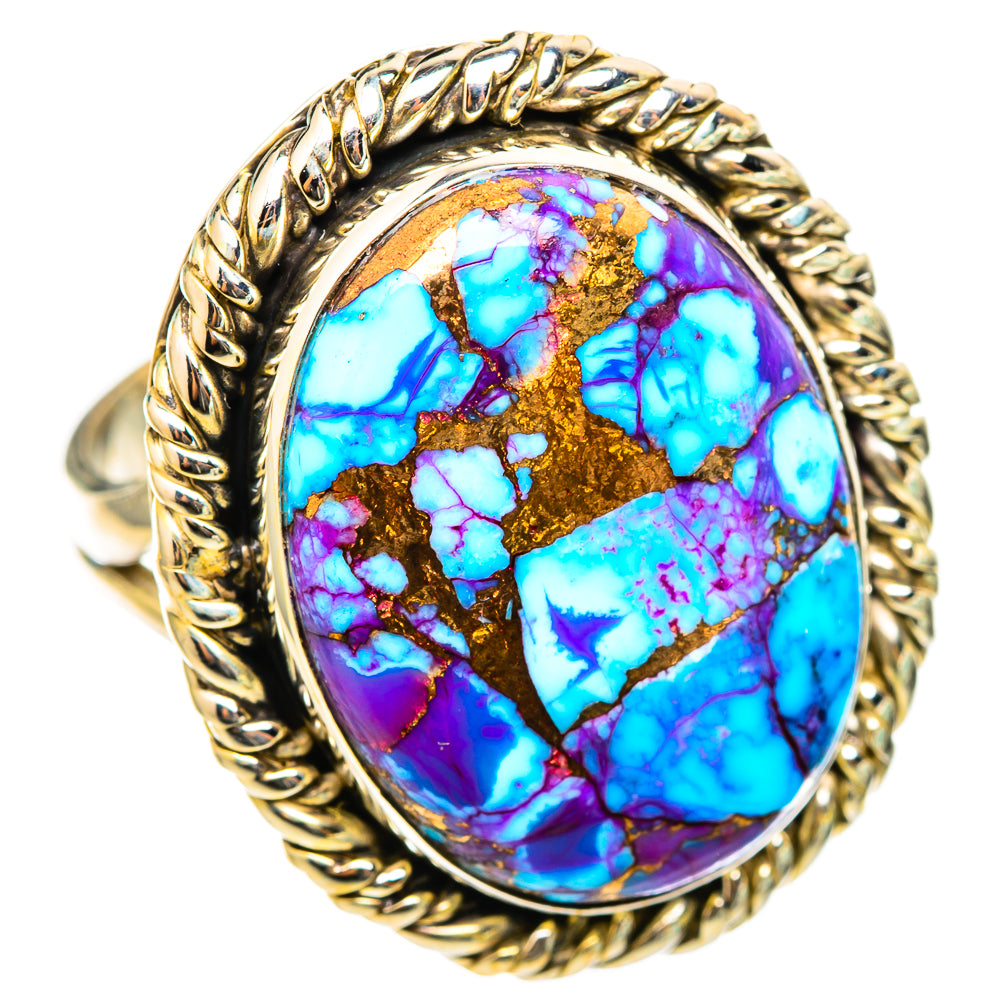Spiny Oyster Turquoise Rings handcrafted by Ana Silver Co - RING116326 - Photo 2