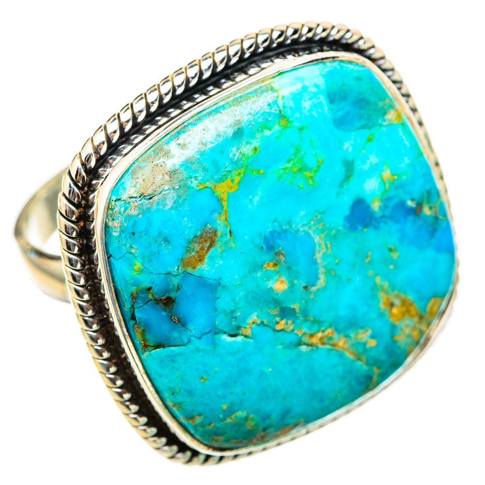 Peruvian Chrysocolla Rings handcrafted by Ana Silver Co - RING116363 - Photo 2