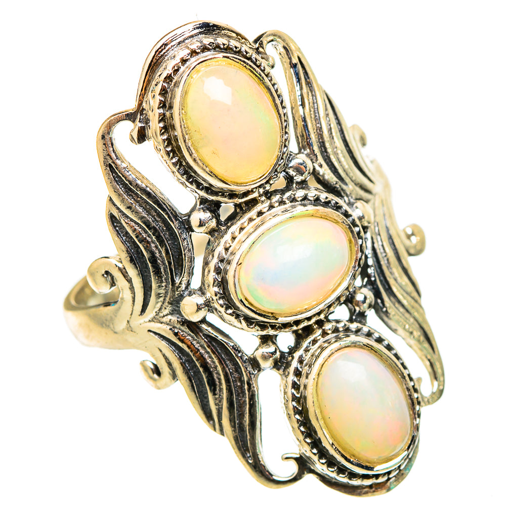 Ethiopian Opal Rings handcrafted by Ana Silver Co - RING116419 - Photo 2