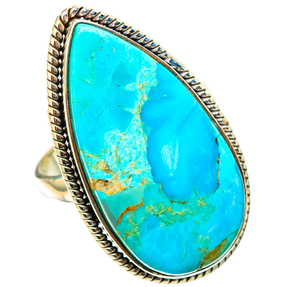Peruvian Chrysocolla Rings handcrafted by Ana Silver Co - RING116473 - Photo 2