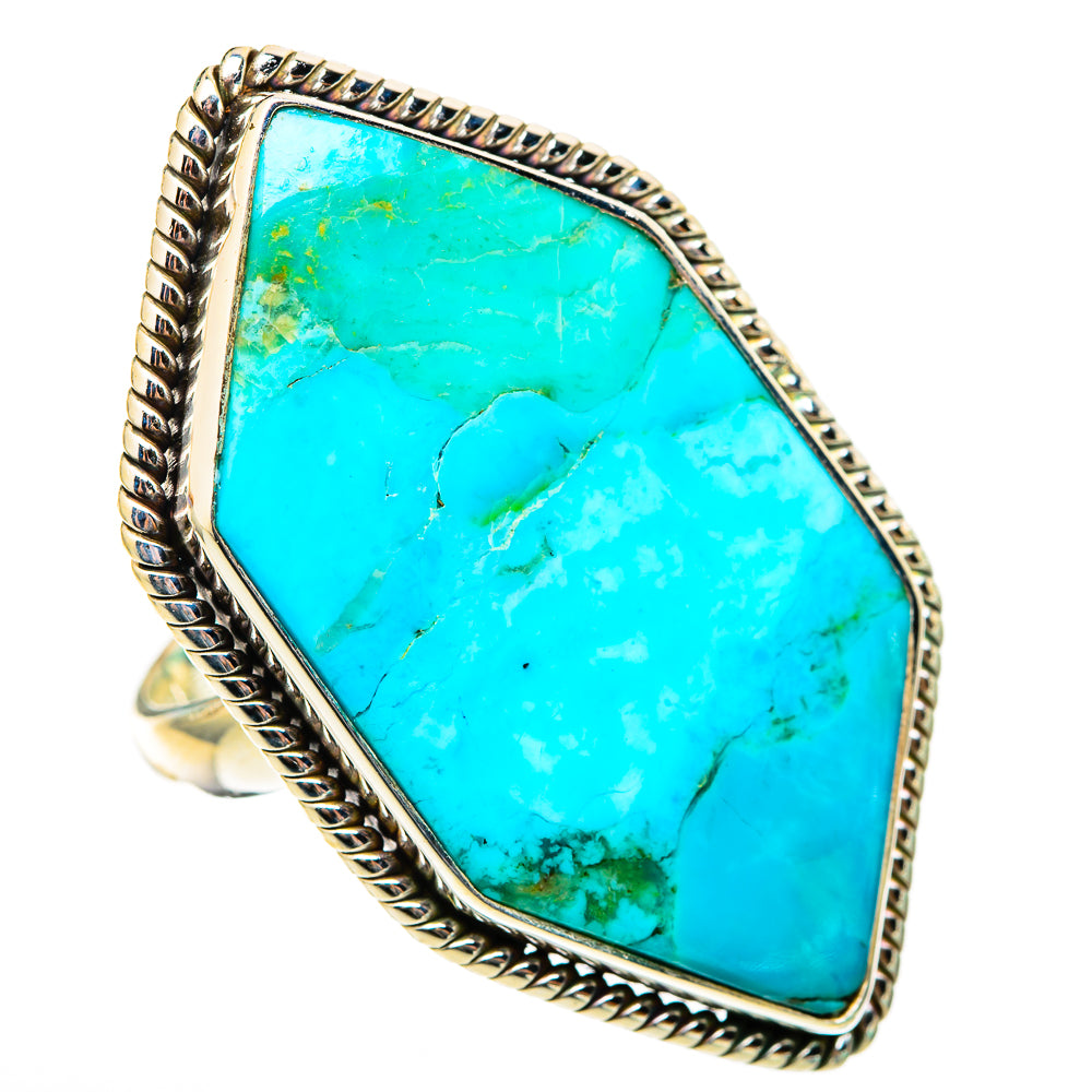 Peruvian Chrysocolla Rings handcrafted by Ana Silver Co - RING116483 - Photo 2