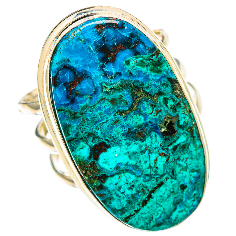 Peruvian Chrysocolla Rings handcrafted by Ana Silver Co - RING116612 - Photo 2