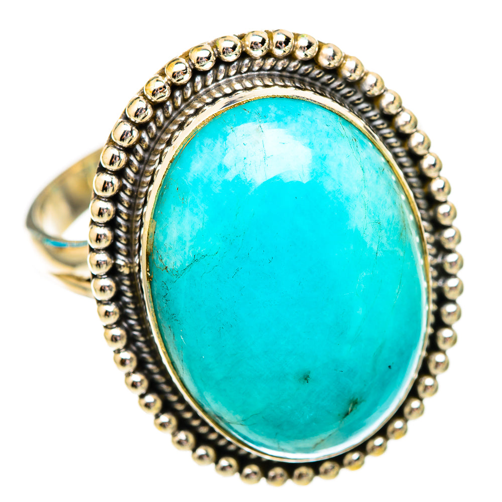 Peruvian Amazonite Rings handcrafted by Ana Silver Co - RING116616 - Photo 2