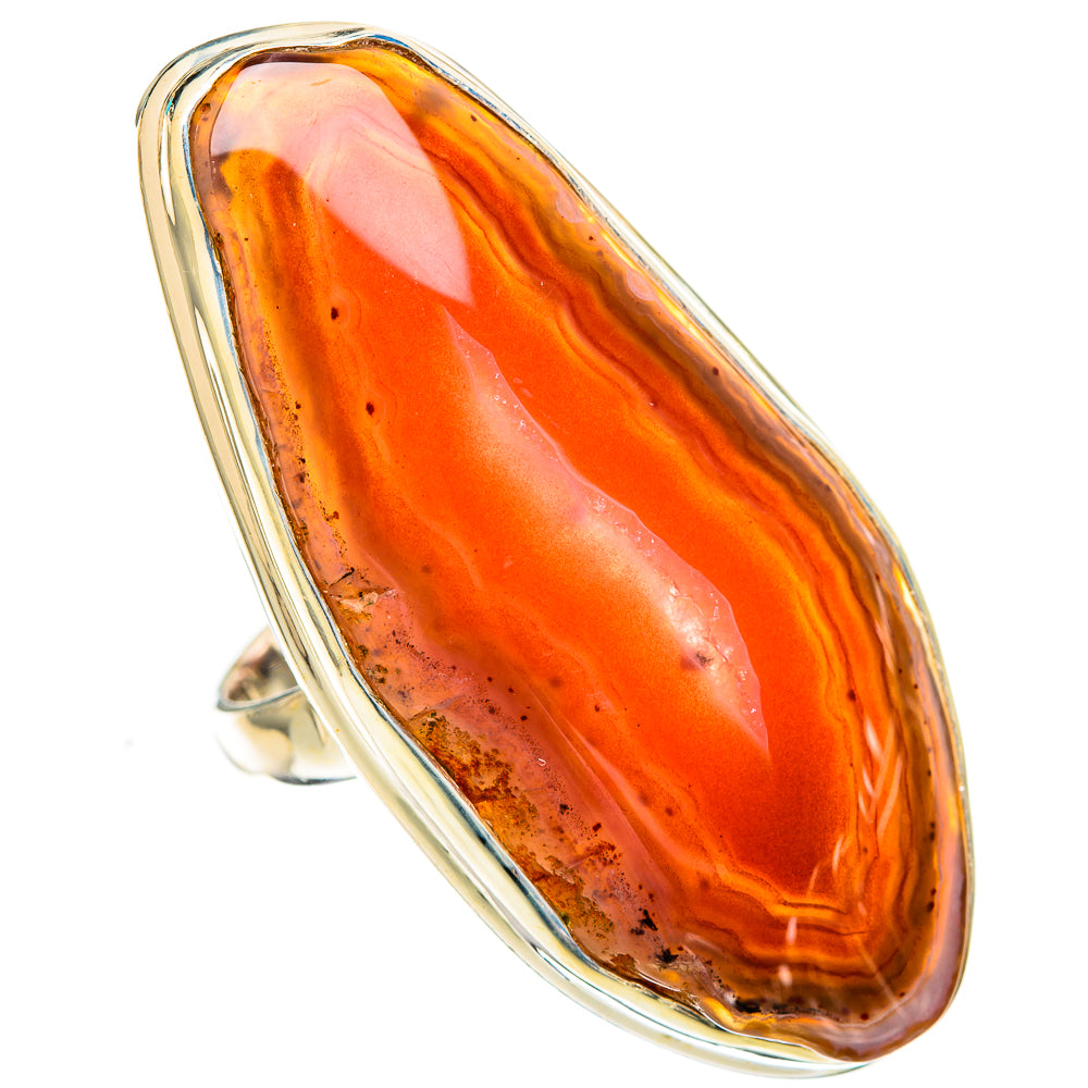 Red Botswana Agate Rings handcrafted by Ana Silver Co - RING116653 - Photo 2