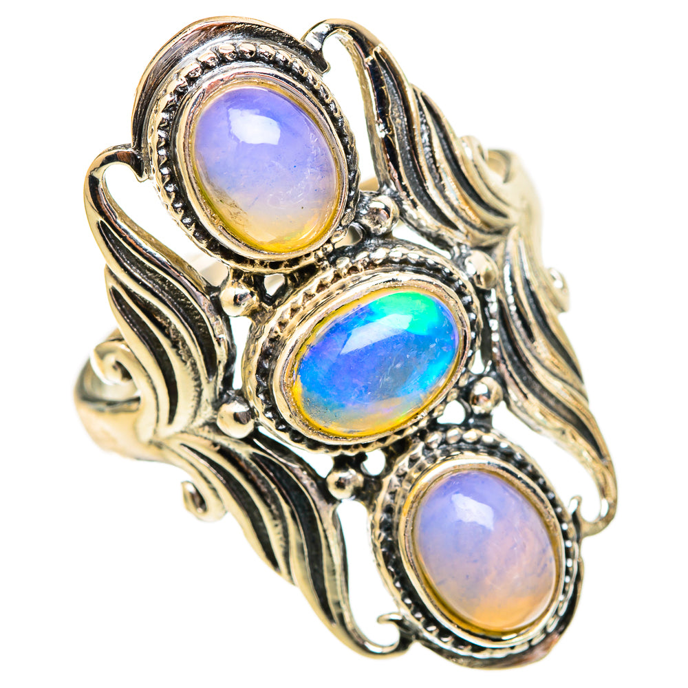 Ethiopian Opal Rings handcrafted by Ana Silver Co - RING116675 - Photo 2