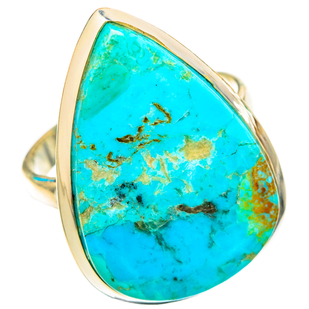 Peruvian Chrysocolla Rings handcrafted by Ana Silver Co - RING116708 - Photo 2