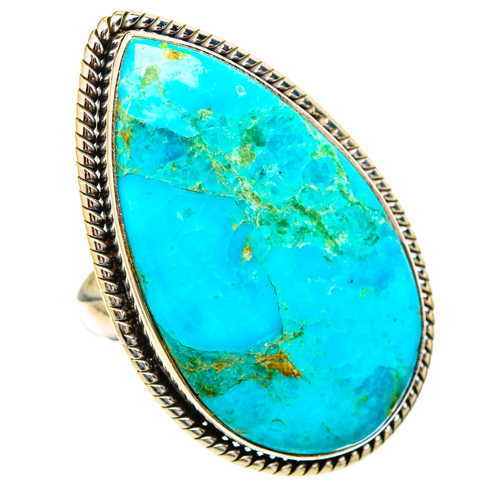 Peruvian Chrysocolla Rings handcrafted by Ana Silver Co - RING116716 - Photo 2