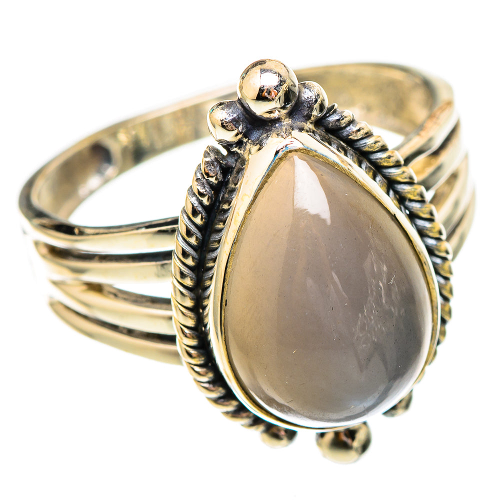 Chocolate Moonstone Rings handcrafted by Ana Silver Co - RING116812 - Photo 2
