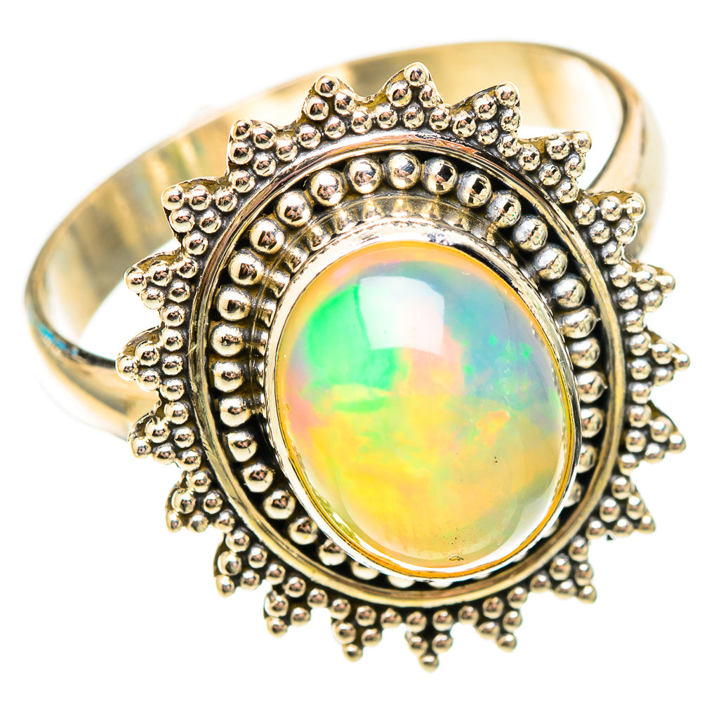 Ethiopian Opal Rings handcrafted by Ana Silver Co - RING116871 - Photo 2
