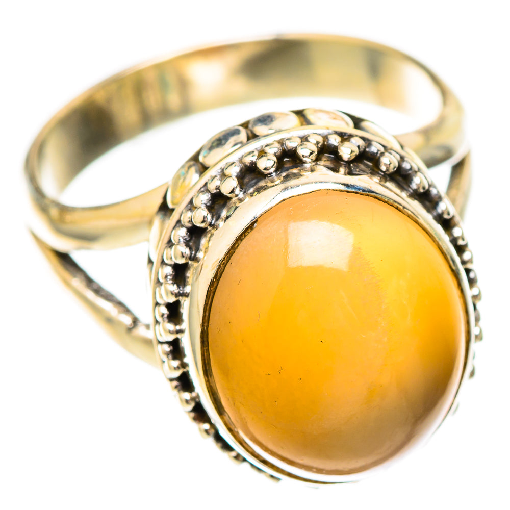Peach Moonstone Rings handcrafted by Ana Silver Co - RING116916 - Photo 2