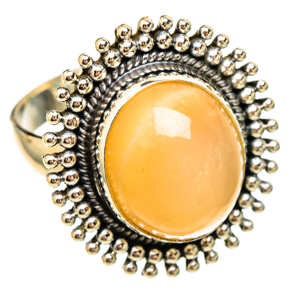 Peach Moonstone Rings handcrafted by Ana Silver Co - RING116982 - Photo 2