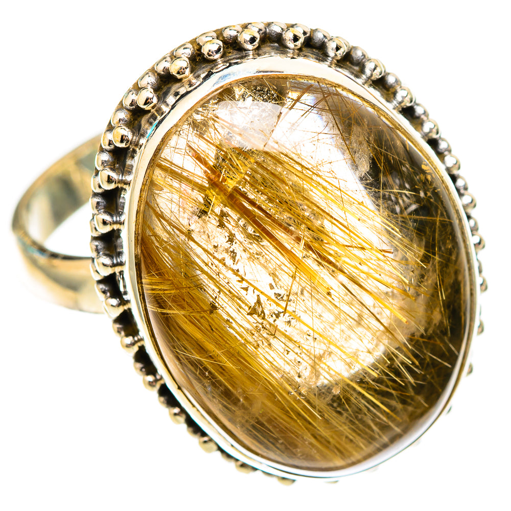 Rutilated Quartz Rings handcrafted by Ana Silver Co - RING117030 - Photo 2