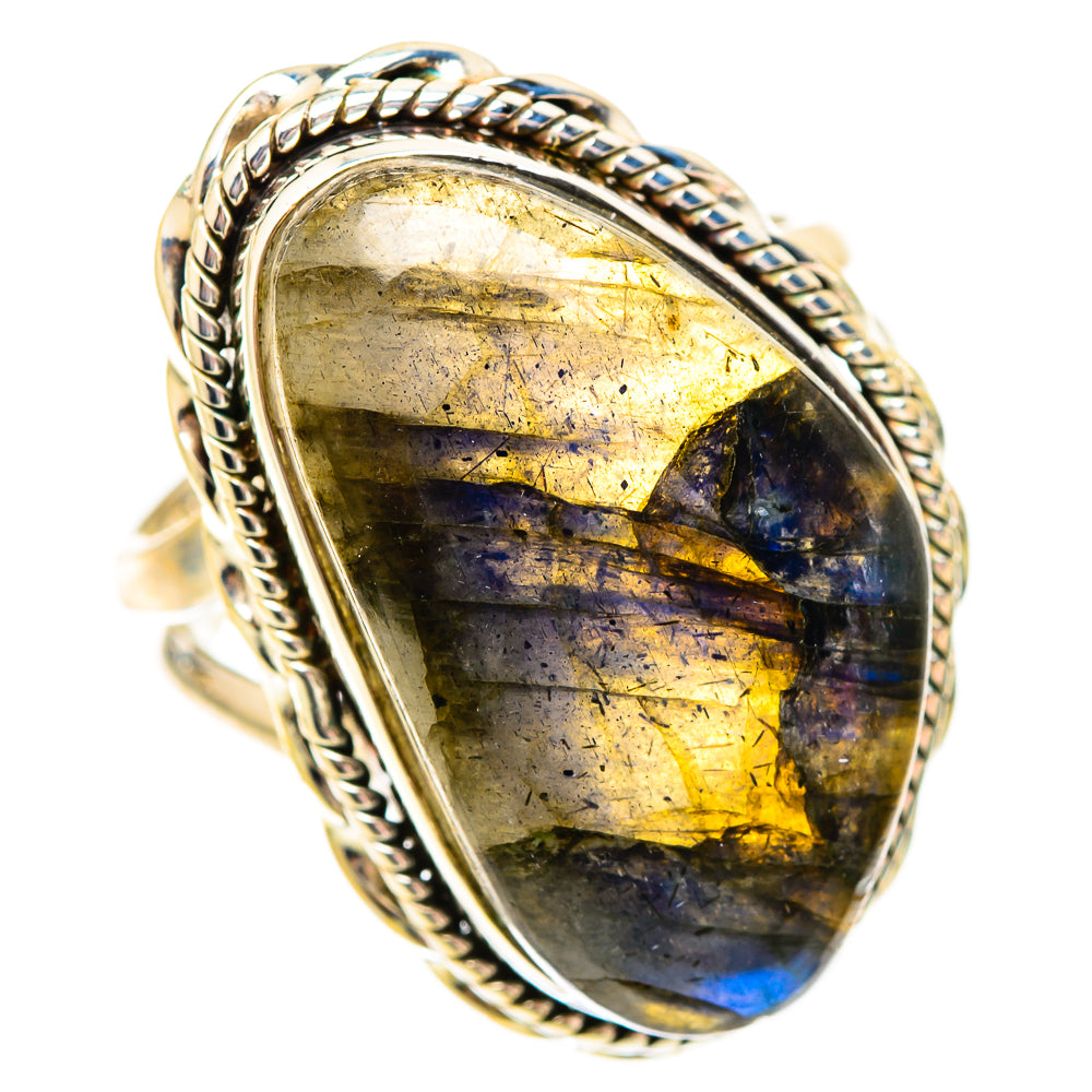 Labradorite Rings handcrafted by Ana Silver Co - RING117102 - Photo 2