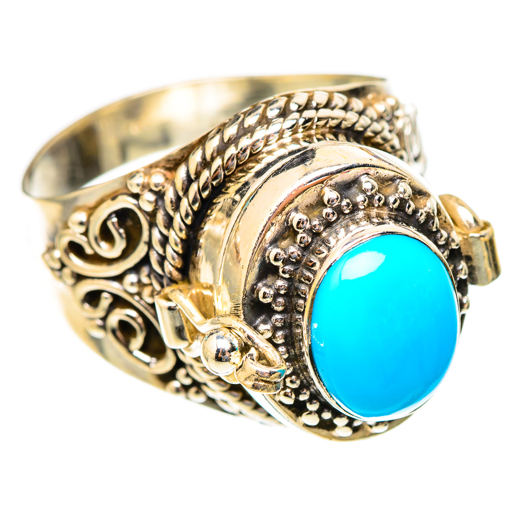 Sleeping Beauty Turquoise Rings handcrafted by Ana Silver Co - RING117108 - Photo 2