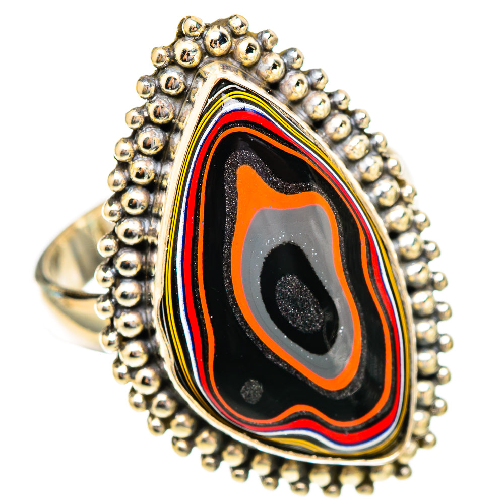 Fordite Rings handcrafted by Ana Silver Co - RING117142 - Photo 2