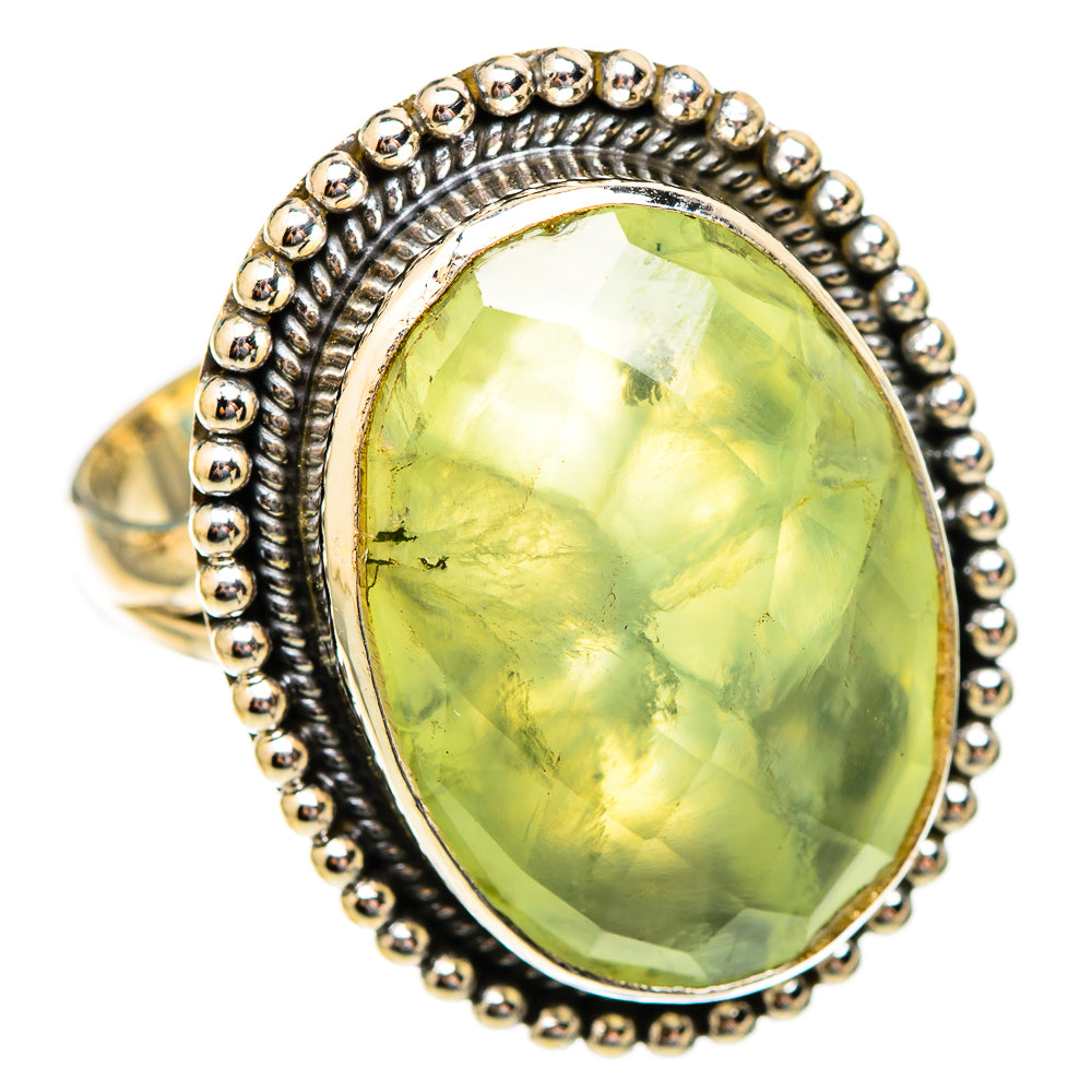 Prehnite Rings handcrafted by Ana Silver Co - RING117182 - Photo 2