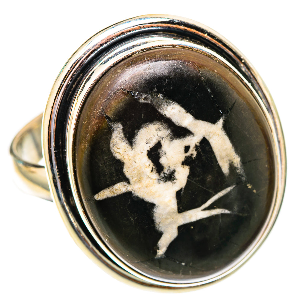 Septarian Geode Rings handcrafted by Ana Silver Co - RING117192 - Photo 2