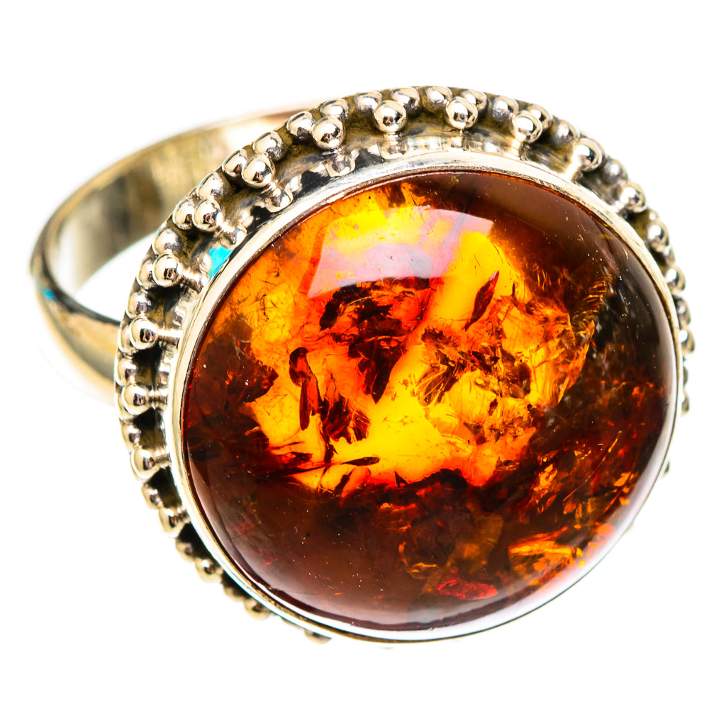 Baltic Amber Rings handcrafted by Ana Silver Co - RING117210 - Photo 2