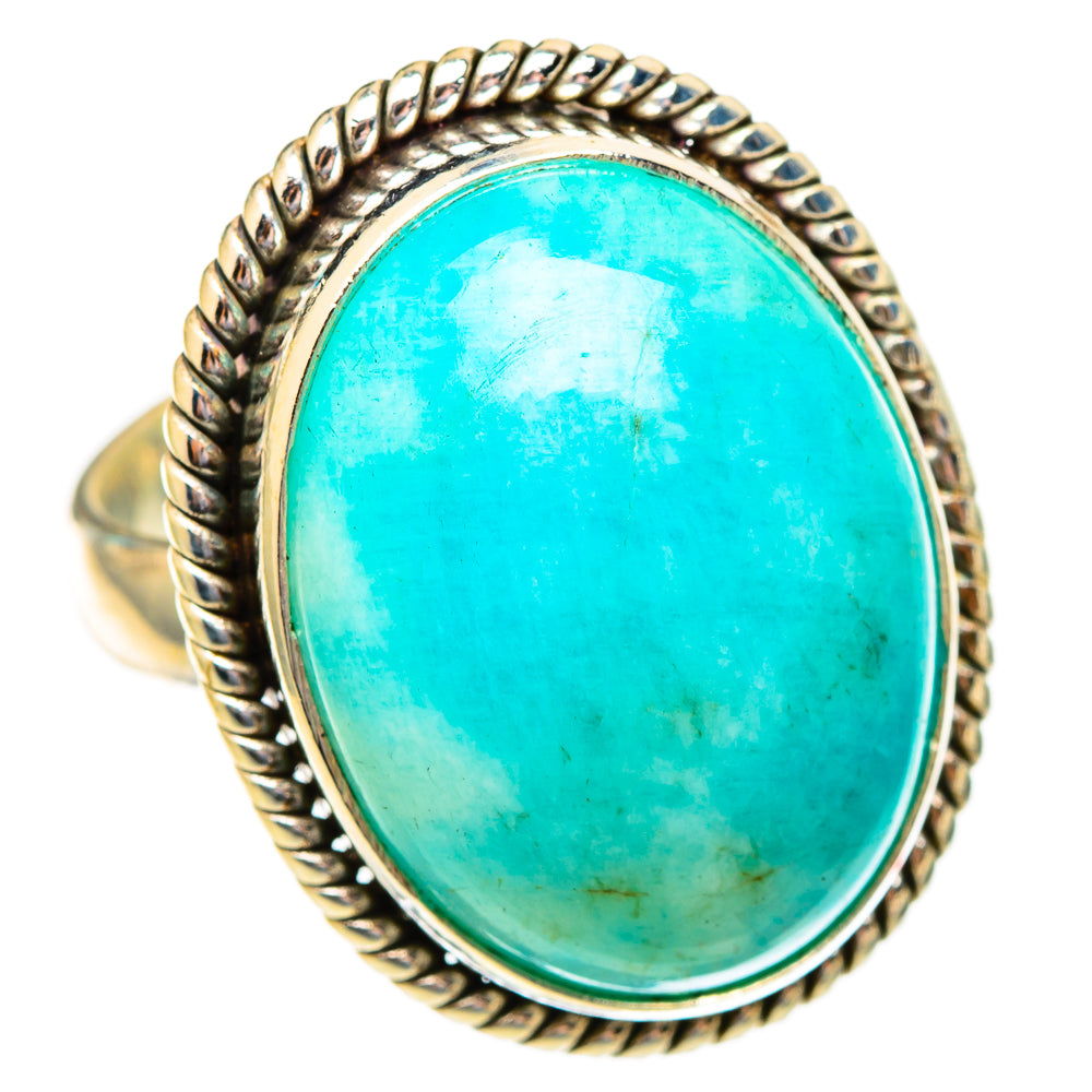 Peruvian Amazonite Rings handcrafted by Ana Silver Co - RING117234 - Photo 2