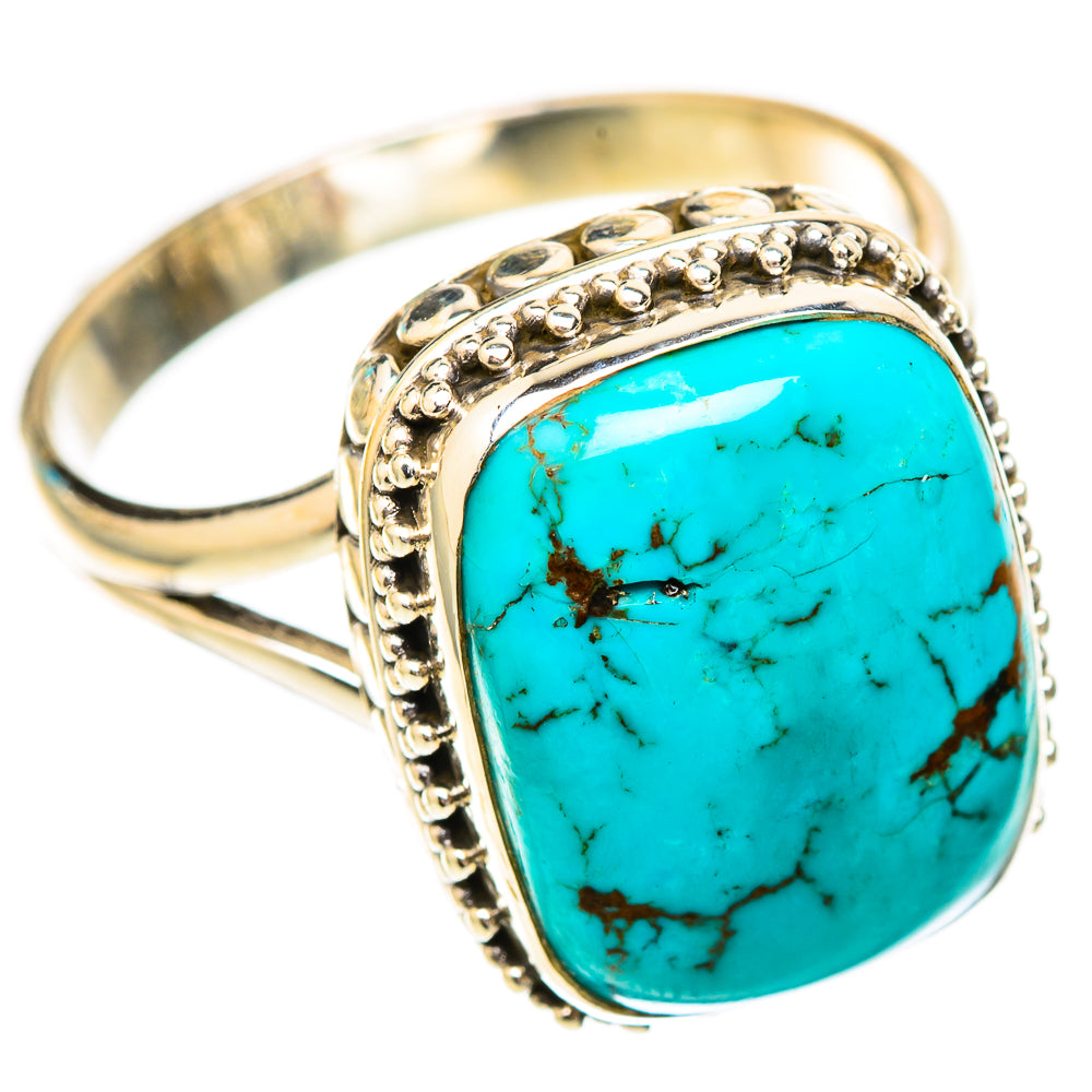 Tibetan Turquoise Rings handcrafted by Ana Silver Co - RING117258 - Photo 2