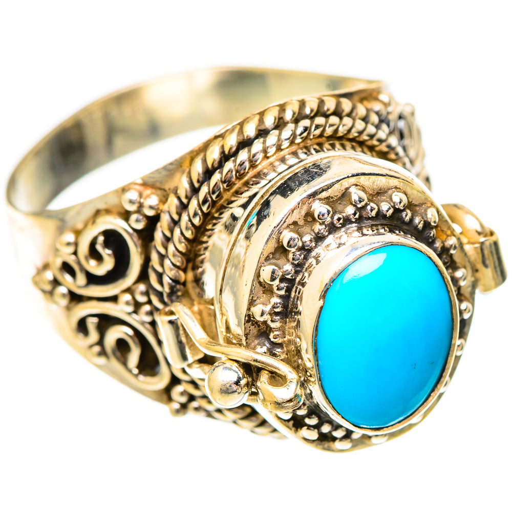 Sleeping Beauty Turquoise Rings handcrafted by Ana Silver Co - RING117287 - Photo 2