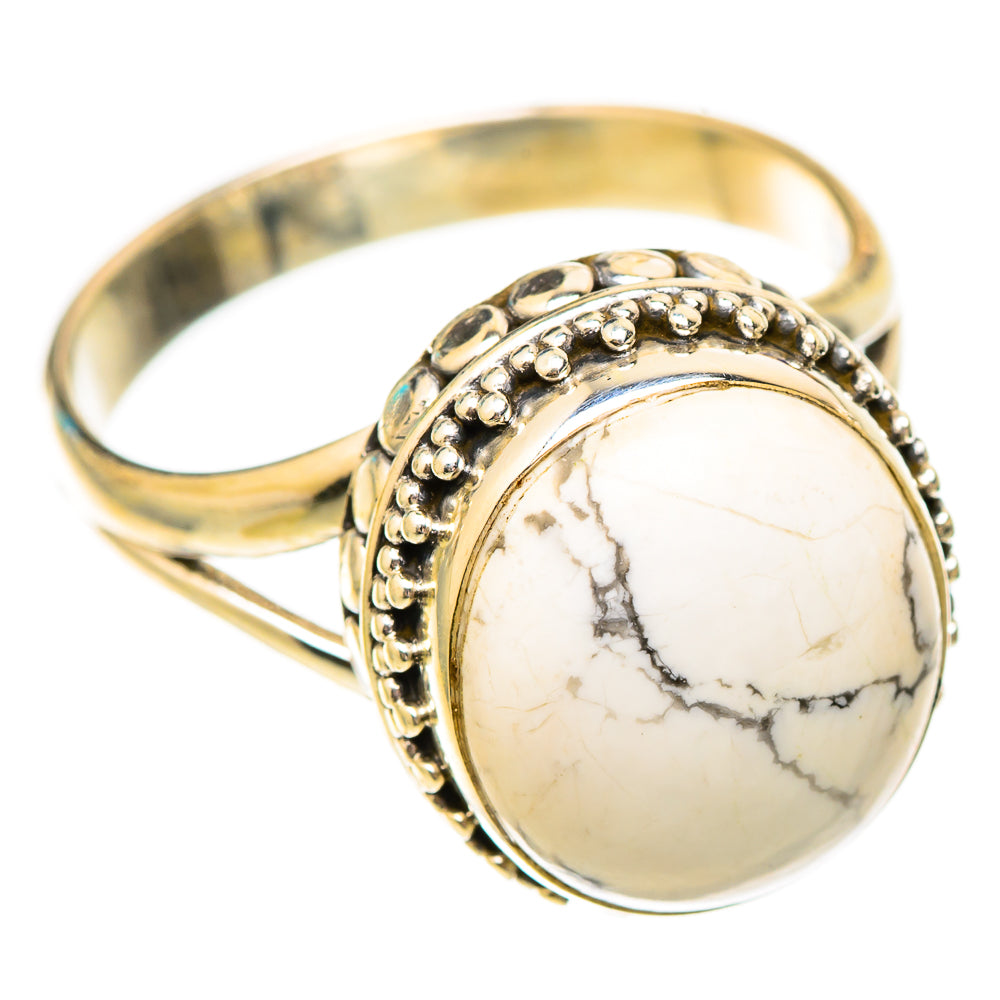 Howlite Rings handcrafted by Ana Silver Co - RING117355 - Photo 2