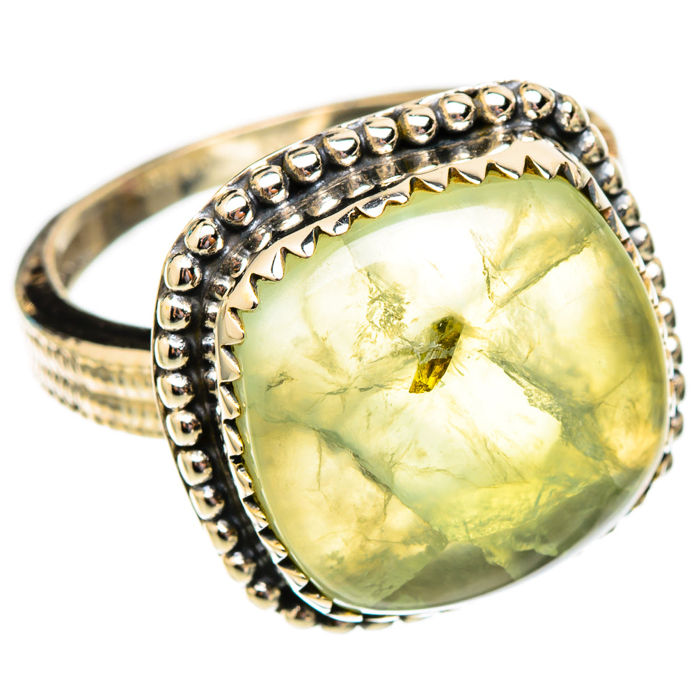 Prehnite Rings handcrafted by Ana Silver Co - RING117407 - Photo 2