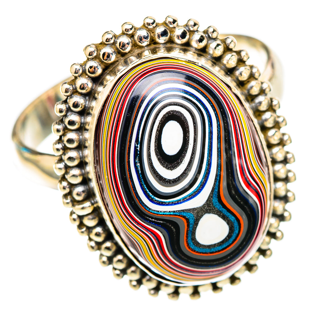 Fordite Rings handcrafted by Ana Silver Co - RING117427 - Photo 2