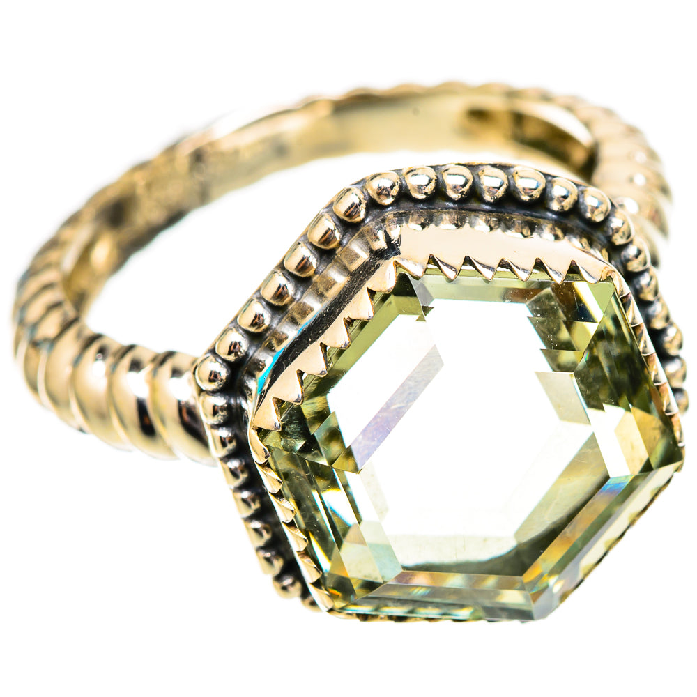 Green Amethyst Rings handcrafted by Ana Silver Co - RING117435 - Photo 2
